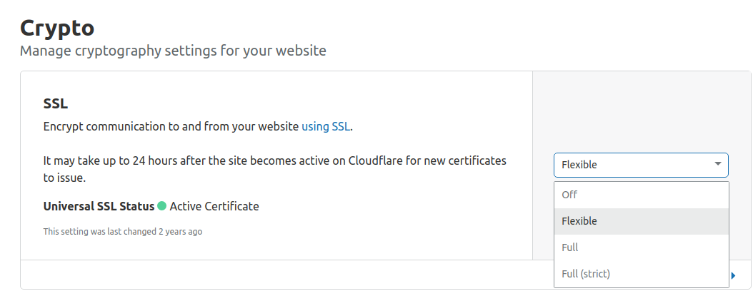 Fix Cloudflare SSL issue