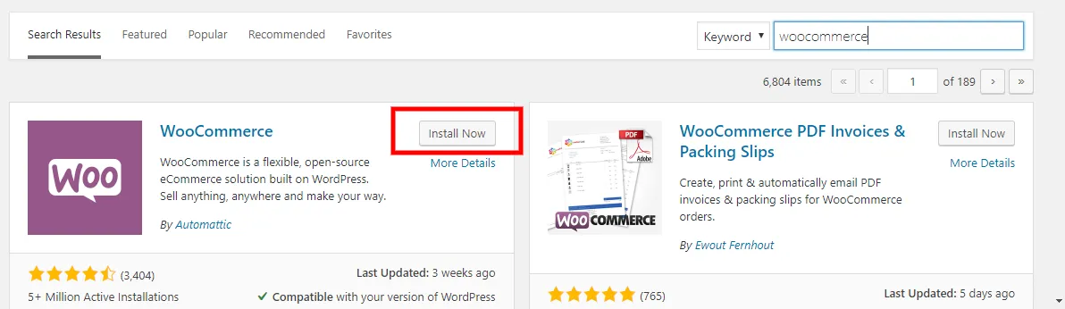 Woocommerce plugin